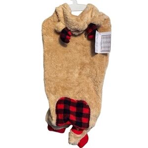 FabDog Pet Apparel Reindeer‎ Christmas Outfit nwt